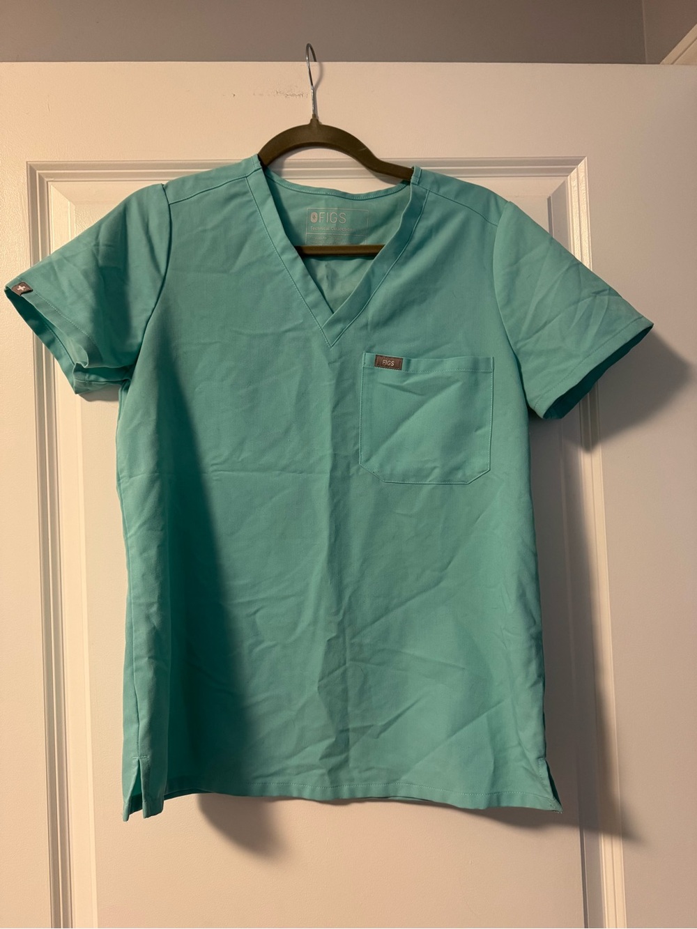 Figs Teal Blue Catarina Scrub Top